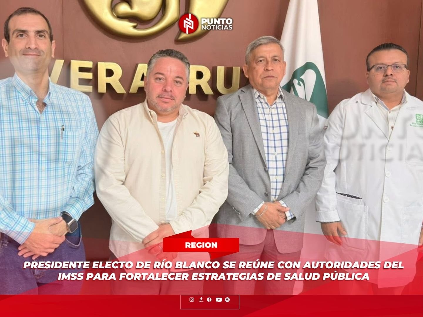 Presidente electo de Río Blanco se reúne con autoridades del IMSS para fortalecer estrategias de salud pública
