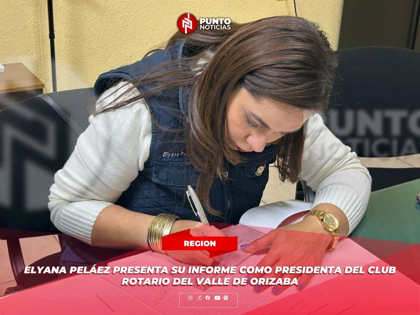 Elyana Peláez presenta su informe como presidenta del Club Rotario del Valle de Orizaba