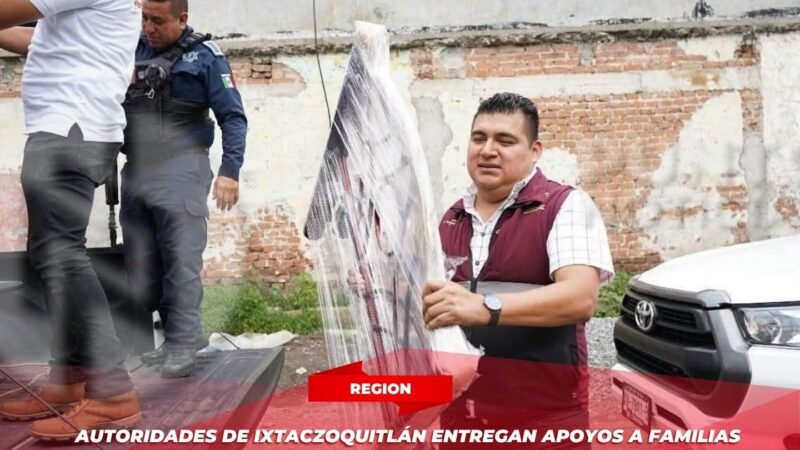 Autoridades de Ixtaczoquitlán entregan apoyos a familias afectadas por lluvias en Cuautlapan