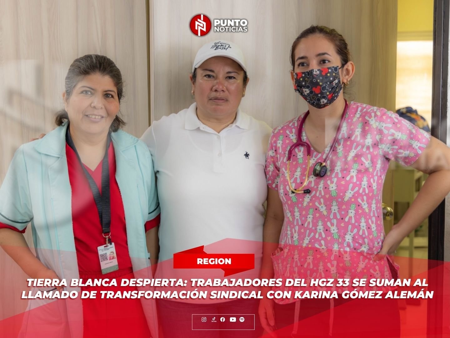 Tierra Blanca despierta: trabajadores del HGZ 33 se suman al llamado de transformación sindical con Karina Gómez Alemán