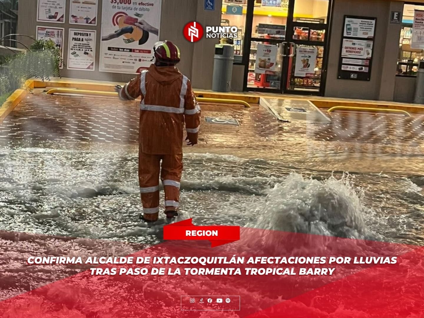 Confirma alcalde de Ixtaczoquitlán afectaciones por lluvias tras paso de la tormenta tropical Barry
