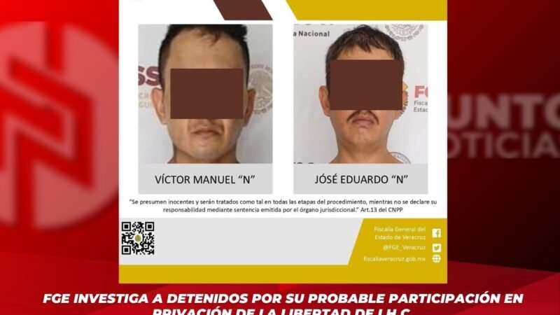FGE INVESTIGA A DETENIDOS POR SU PROBABLE PARTICIPACIÓN EN PRIVACIÓN DE LA LIBERTAD DE I.H.C.