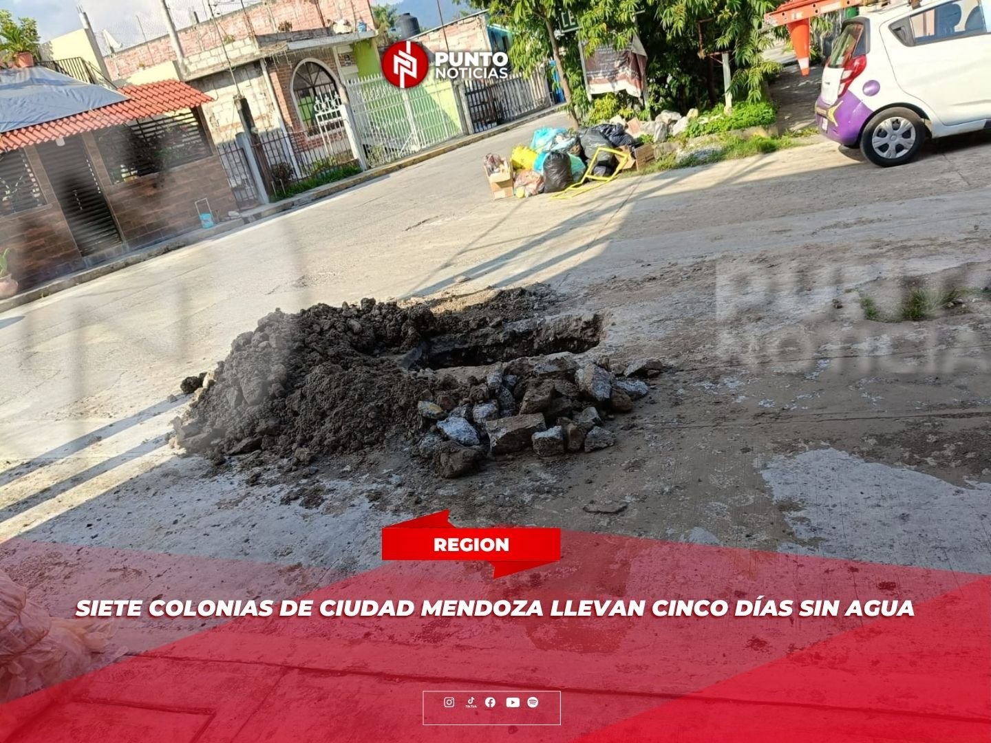 Siete colonias de Ciudad Mendoza llevan cinco días sin agua