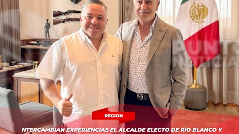 Intercambian experiencias el alcalde electo de Río Blanco y el presidente de Orizaba para impulsar el desarrollo regional
