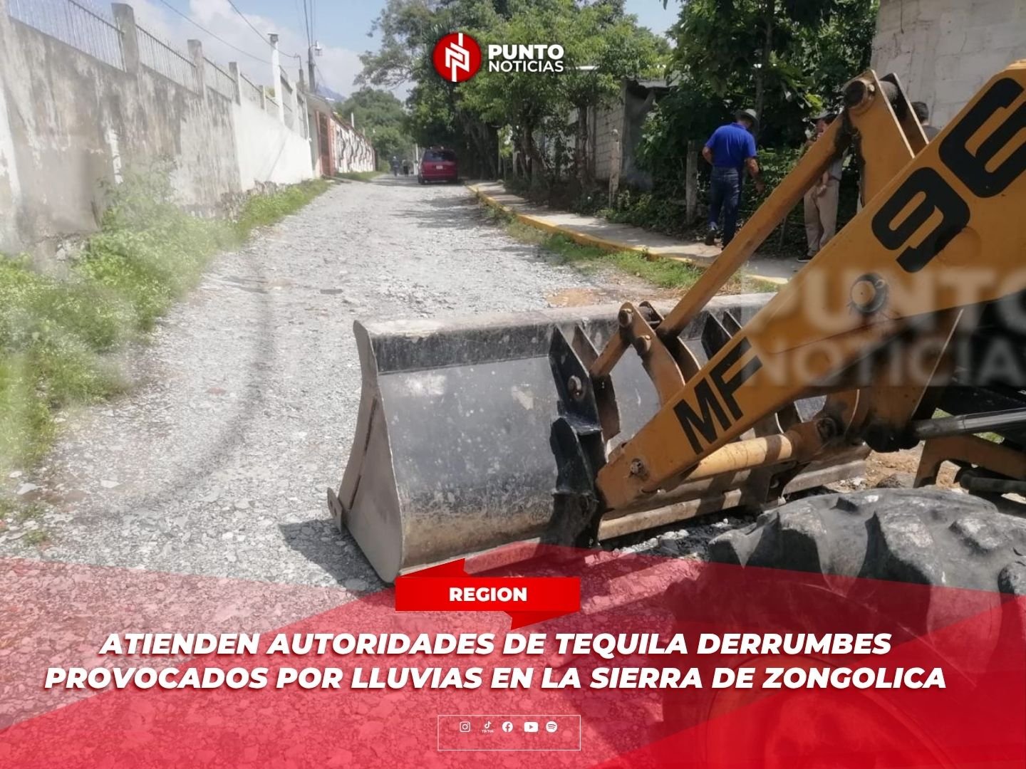 Atienden autoridades de Tequila derrumbes provocados por lluvias en la Sierra de Zongolica