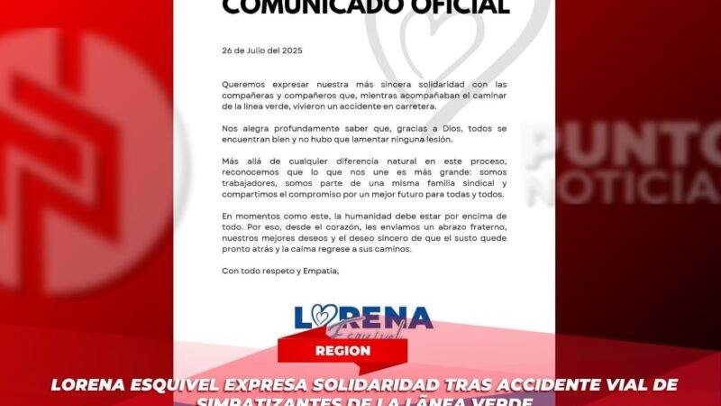 Lorena Esquivel expresa solidaridad tras accidente vial de simpatizantes de la Línea Verde