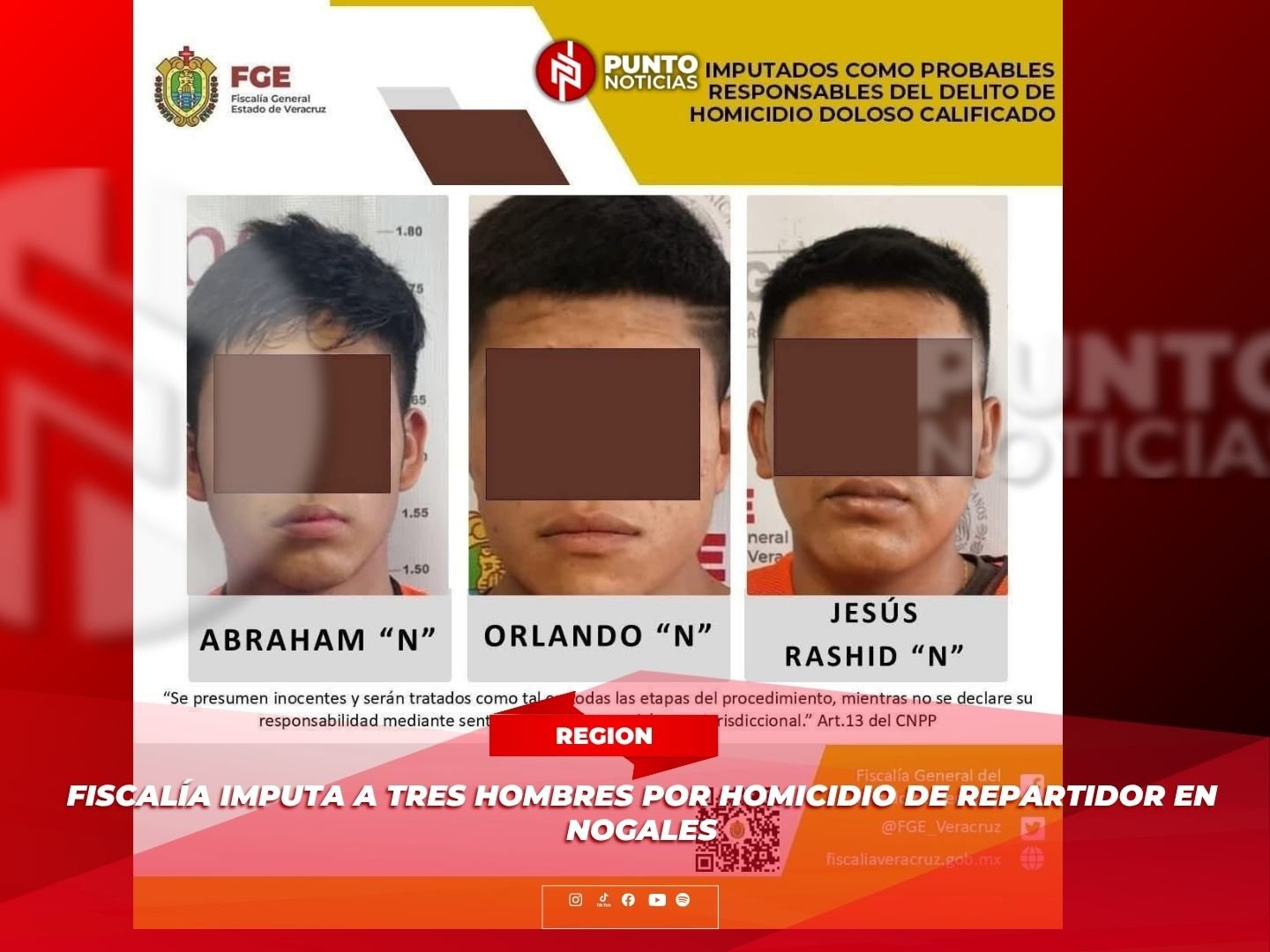 Fiscalía imputa a tres hombres por homicidio de repartidor en Nogales