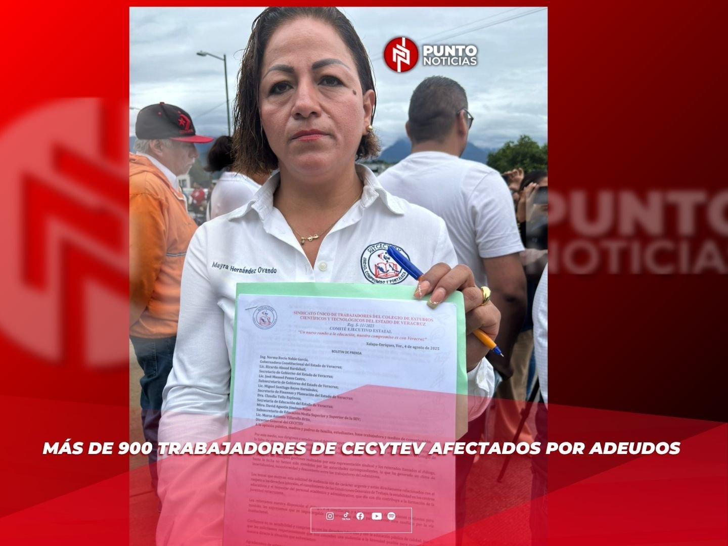 Más de 900 trabajadores de Cecytev afectados por adeudos