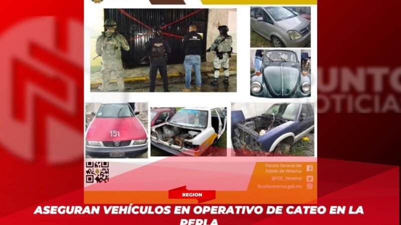 Aseguran vehículos en operativo de cateo en La Perla