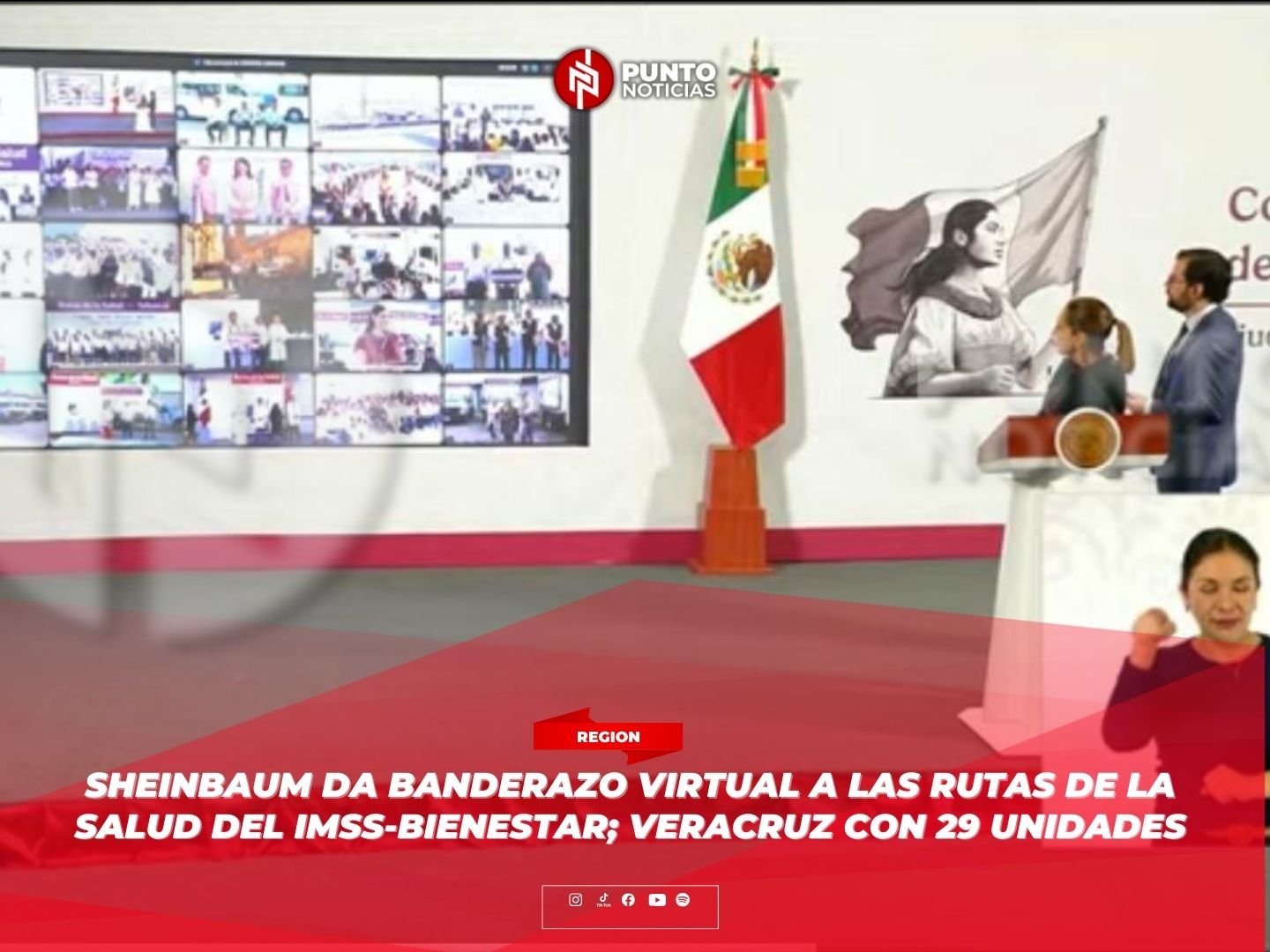 Sheinbaum da banderazo virtual a las Rutas de la Salud del IMSS-Bienestar; Veracruz con 29 unidades