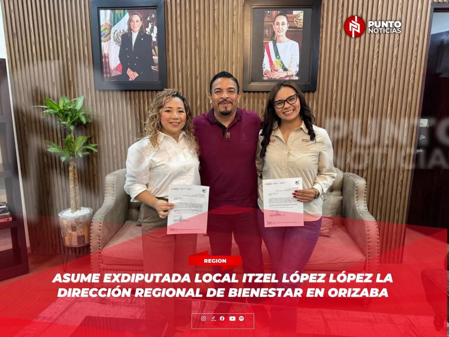 Asume exdiputada local Itzel López López la Dirección Regional de Bienestar en Orizaba