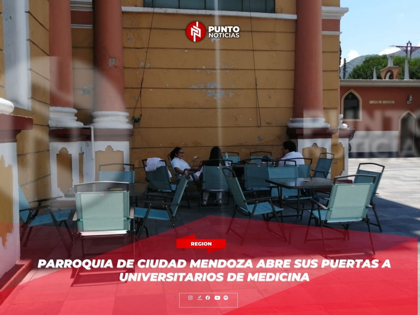 Parroquia de Ciudad Mendoza abre sus puertas a universitarios de Medicina