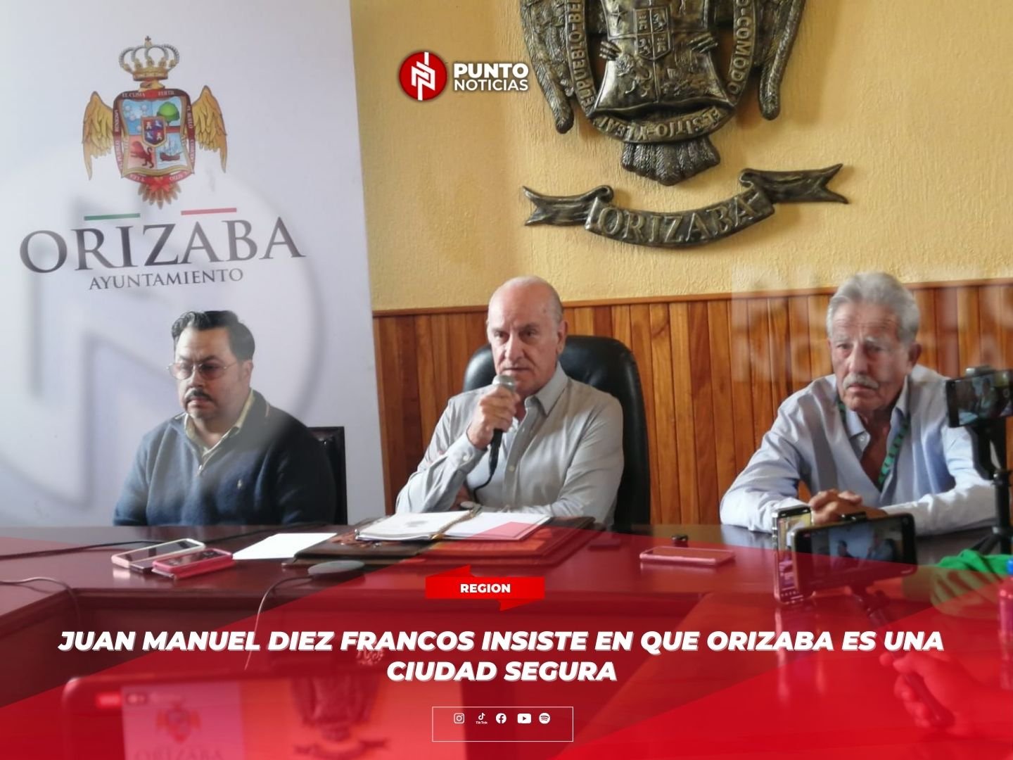 Juan Manuel Diez Francos insiste en que Orizaba es una ciudad segura