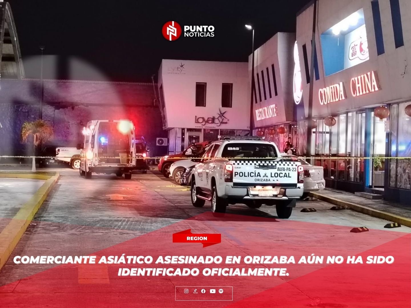 Comerciante asiático asesinado en Orizaba aún no ha sido identificado oficialmente.