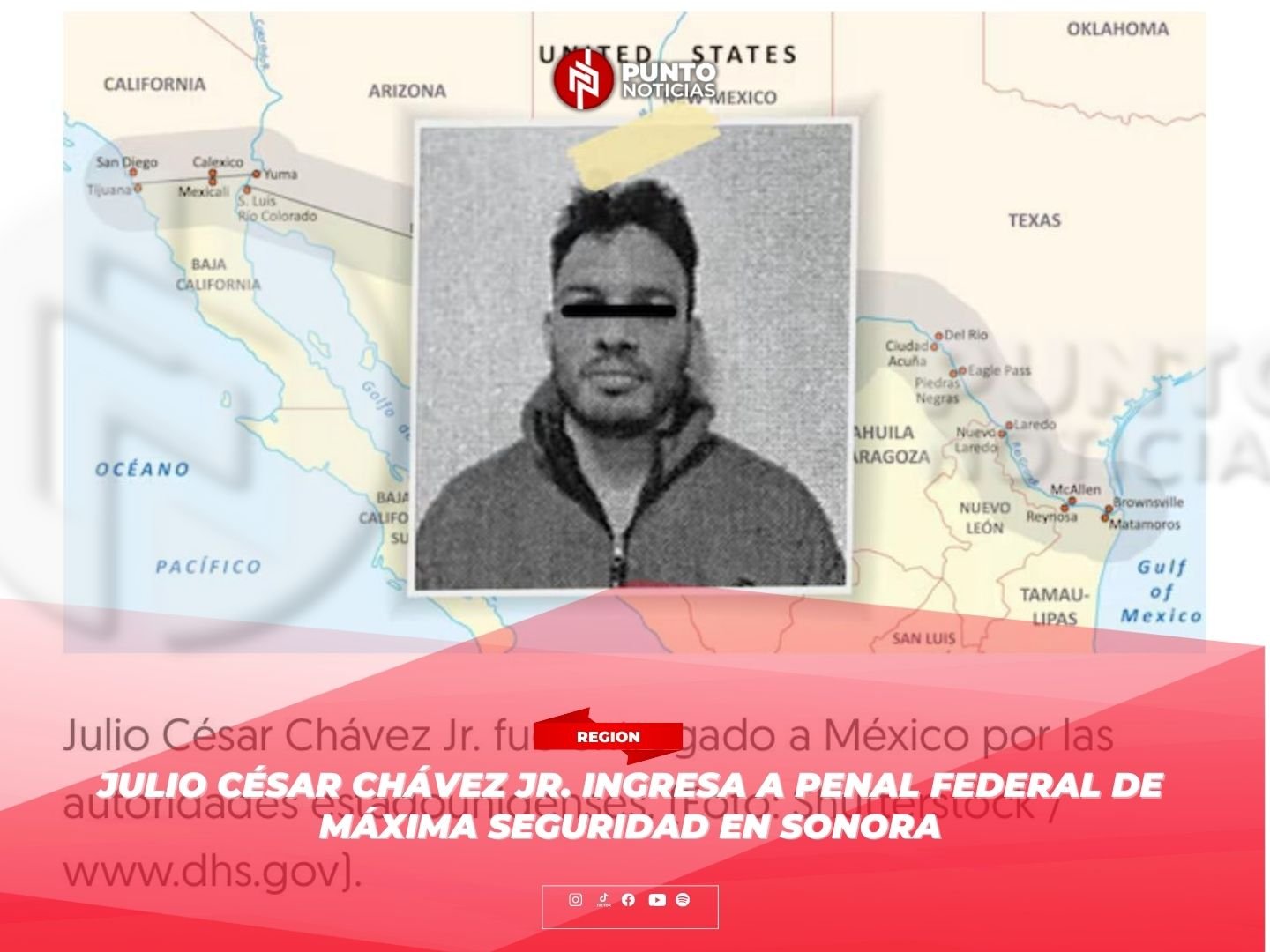 Julio César Chávez Jr. ingresa a penal federal de máxima seguridad en Sonora