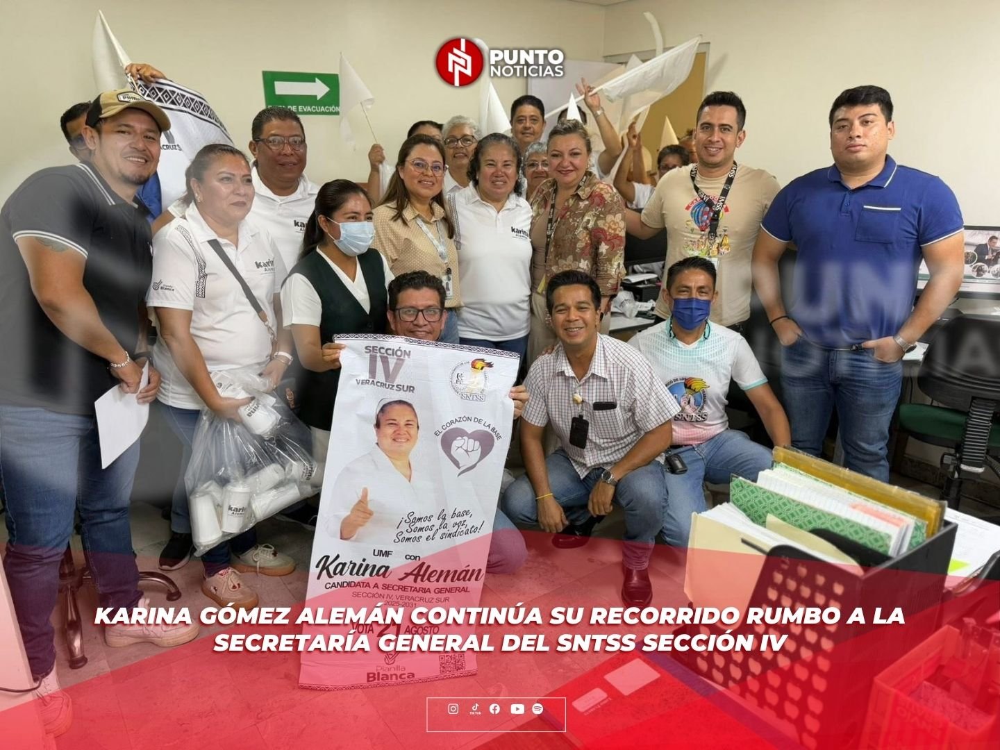 Karina Gómez Alemán continúa su recorrido rumbo a la Secretaría General del SNTSS Sección IV
