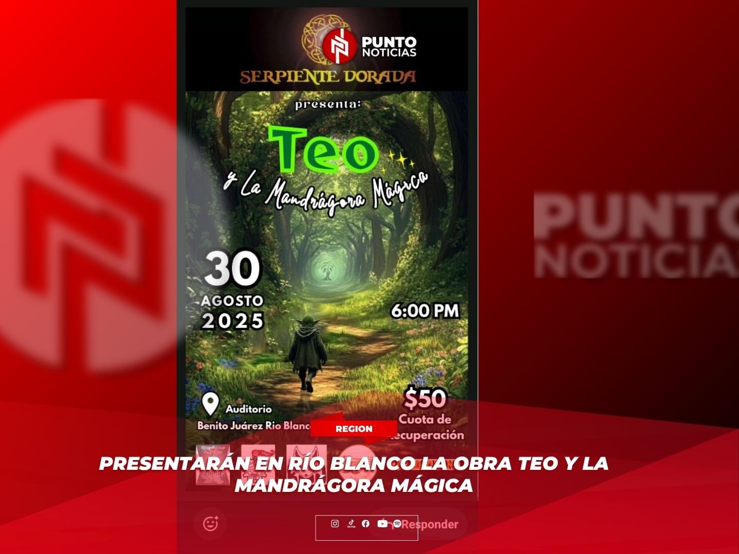 Presentarán en Río Blanco la obra Teo y la Mandrágora Mágica