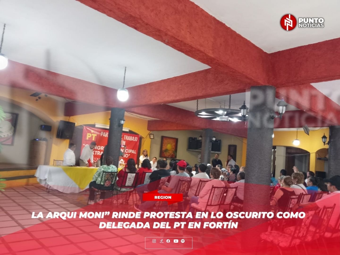 La Arqui Moni” rinde protesta en lo oscurito como delegada del PT en Fortín