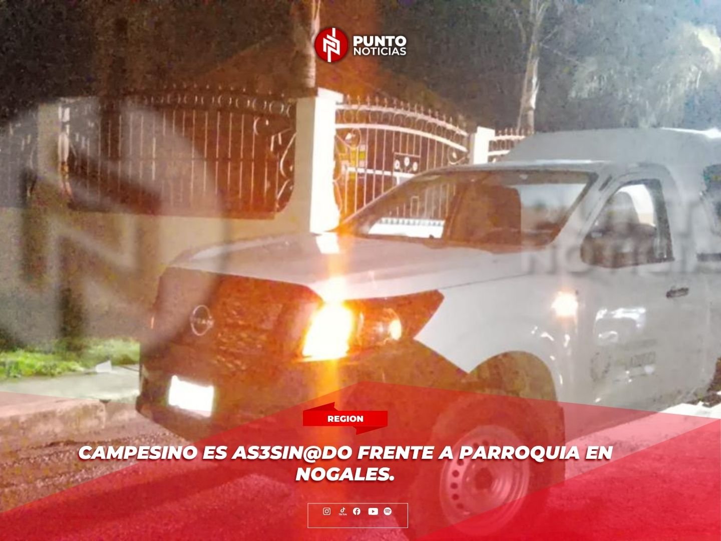 Campesino es as3sin@d0 frente a parroquia en Nogales.