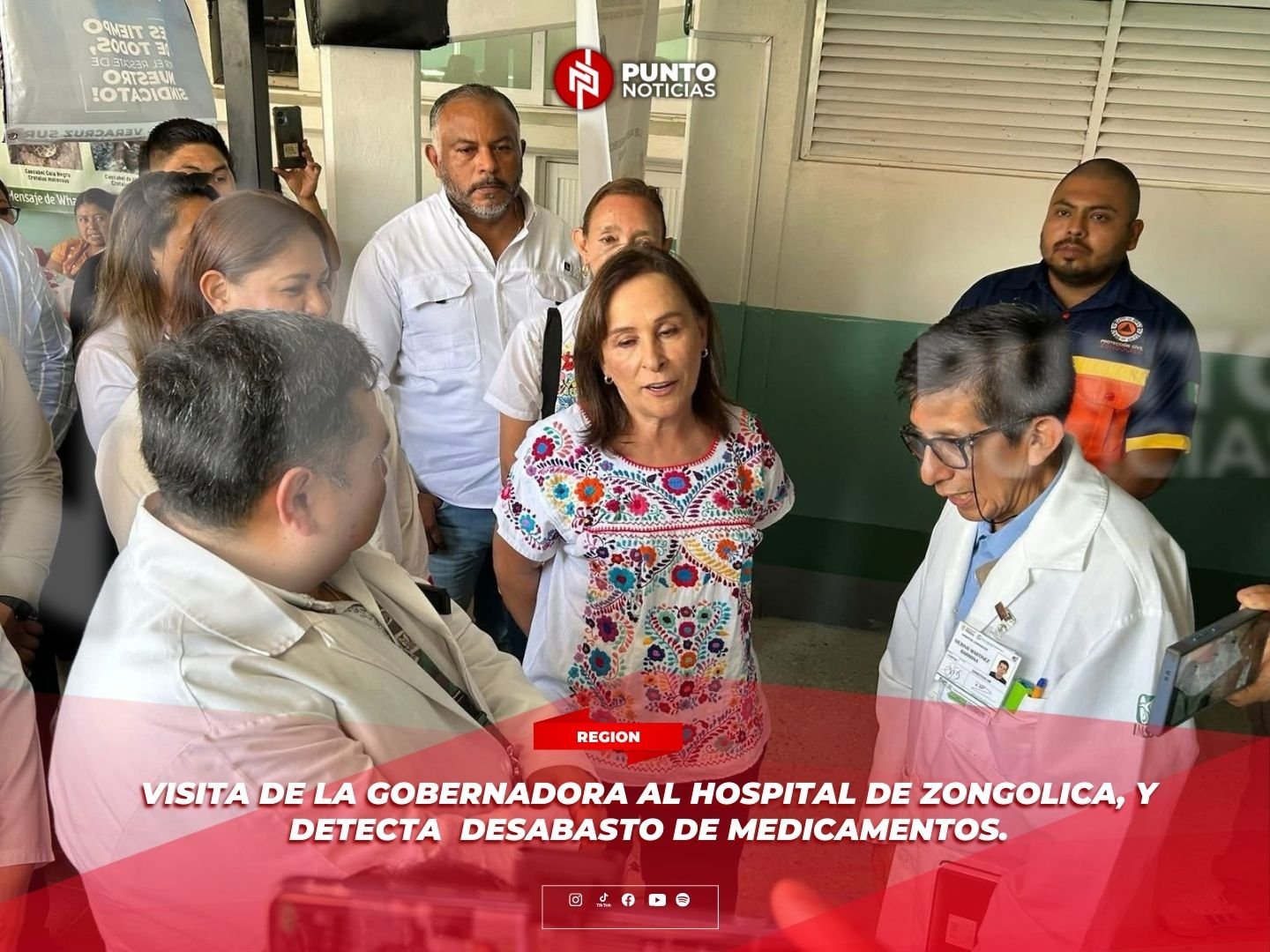 Visita de la gobernadora al hospital de Zongolica, y detecta desabasto de medicamentos.