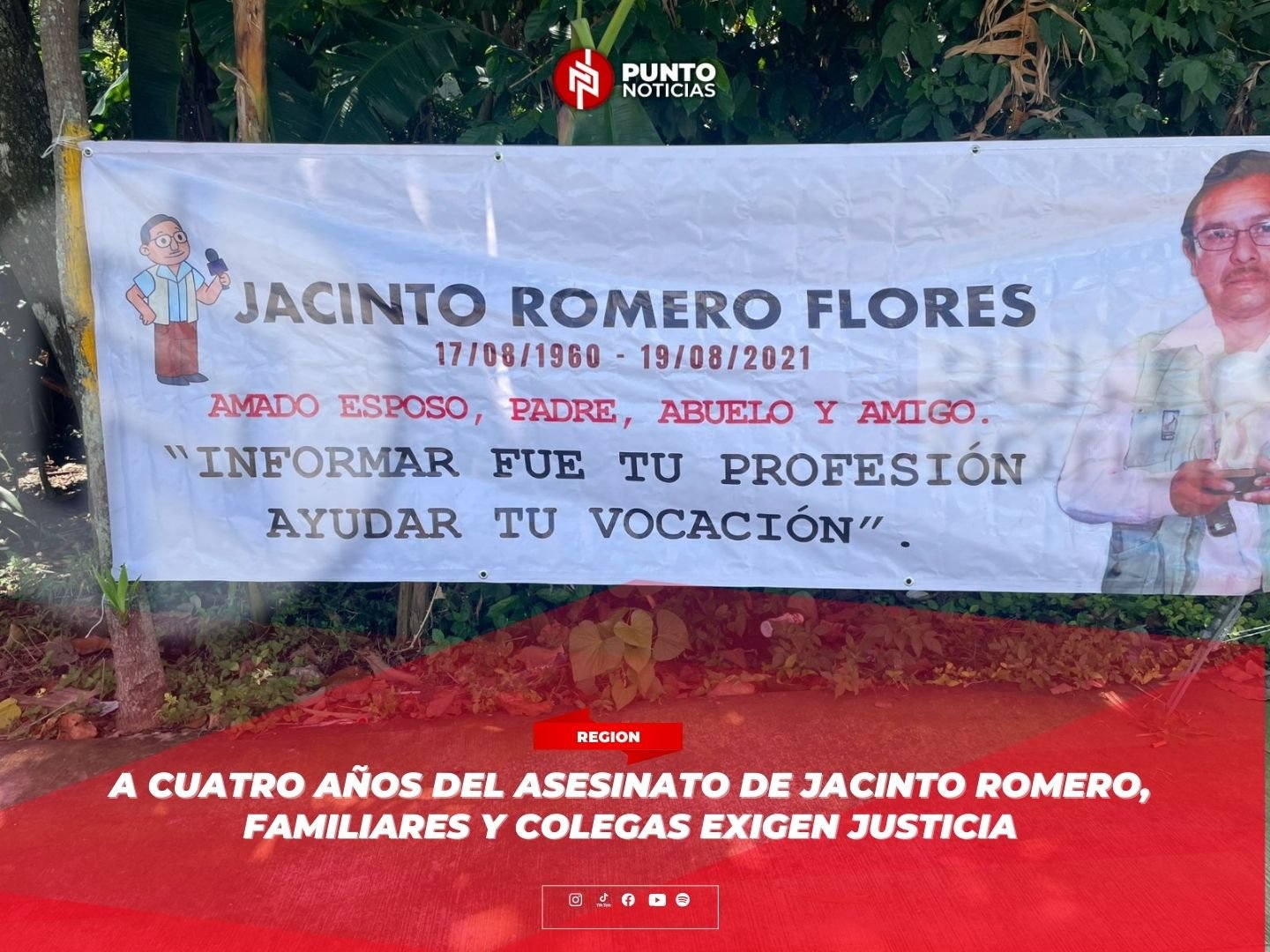 A cuatro años del asesinato de Jacinto Romero, familiares y colegas exigen justicia