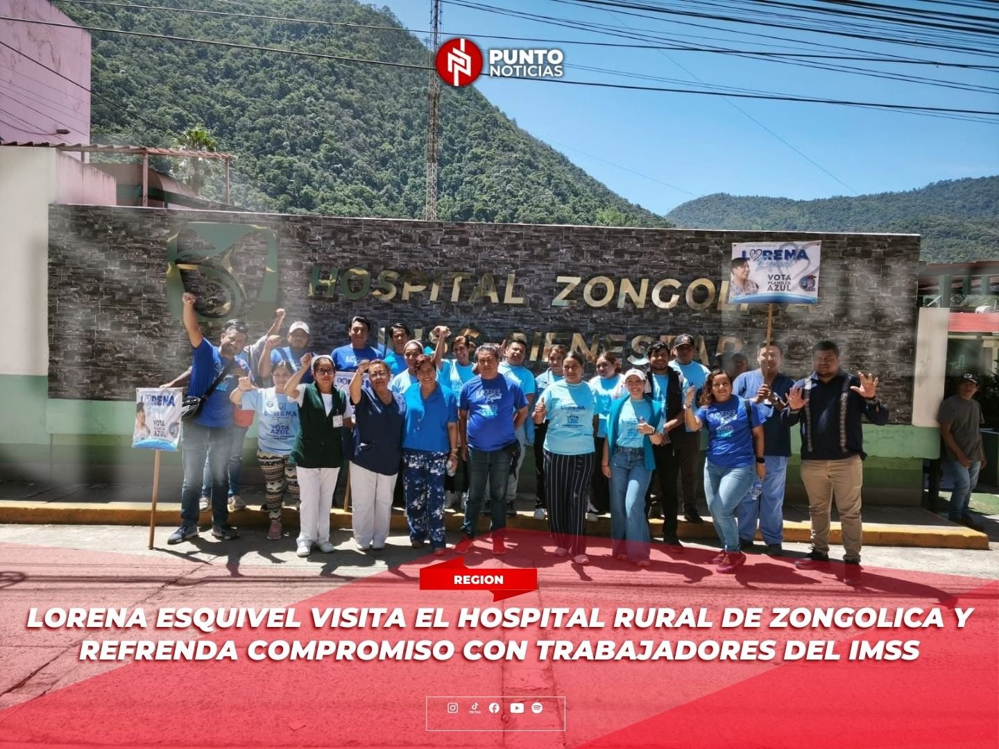 Lorena Esquivel visita el Hospital Rural de Zongolica y refrenda compromiso con trabajadores del IMSS