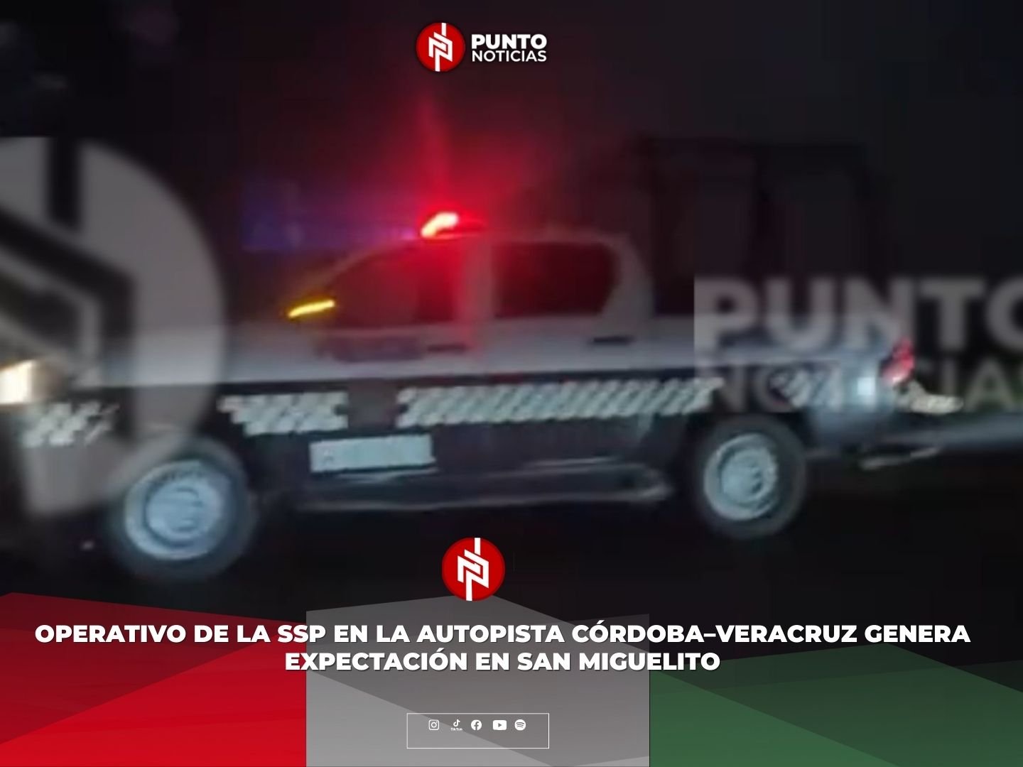 Operativo de la SSP en la autopista Córdoba–Veracruz genera expectación en San Miguelito