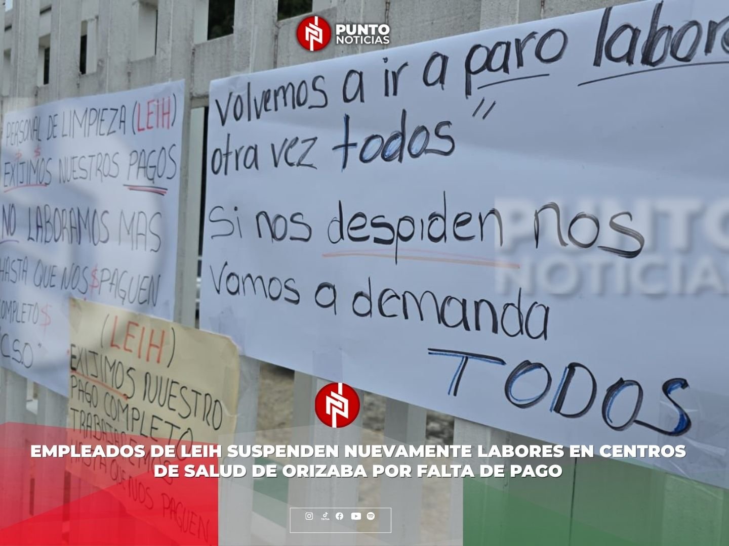 Empleados de LEIH suspenden nuevamente labores en centros de salud de Orizaba por falta de pago
