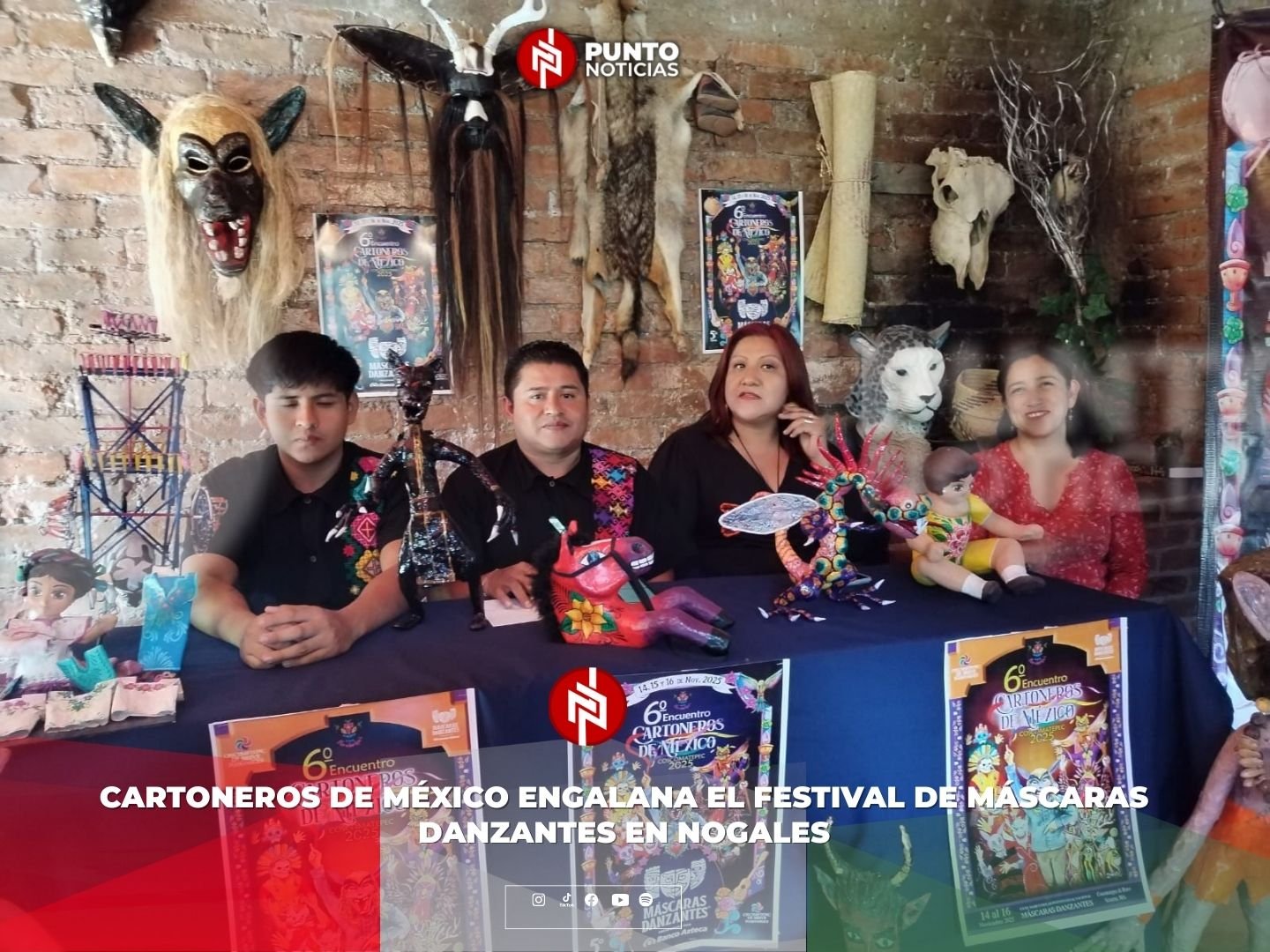 Cartoneros de México engalana el Festival de Máscaras Danzantes en Nogales