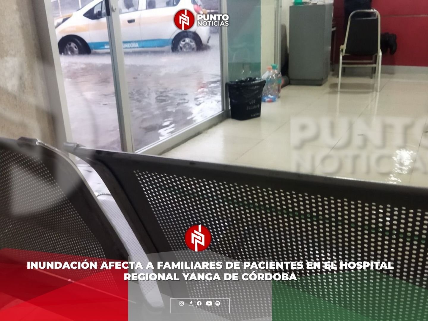 Inundación afecta a familiares de pacientes en el Hospital Regional Yanga de Córdoba