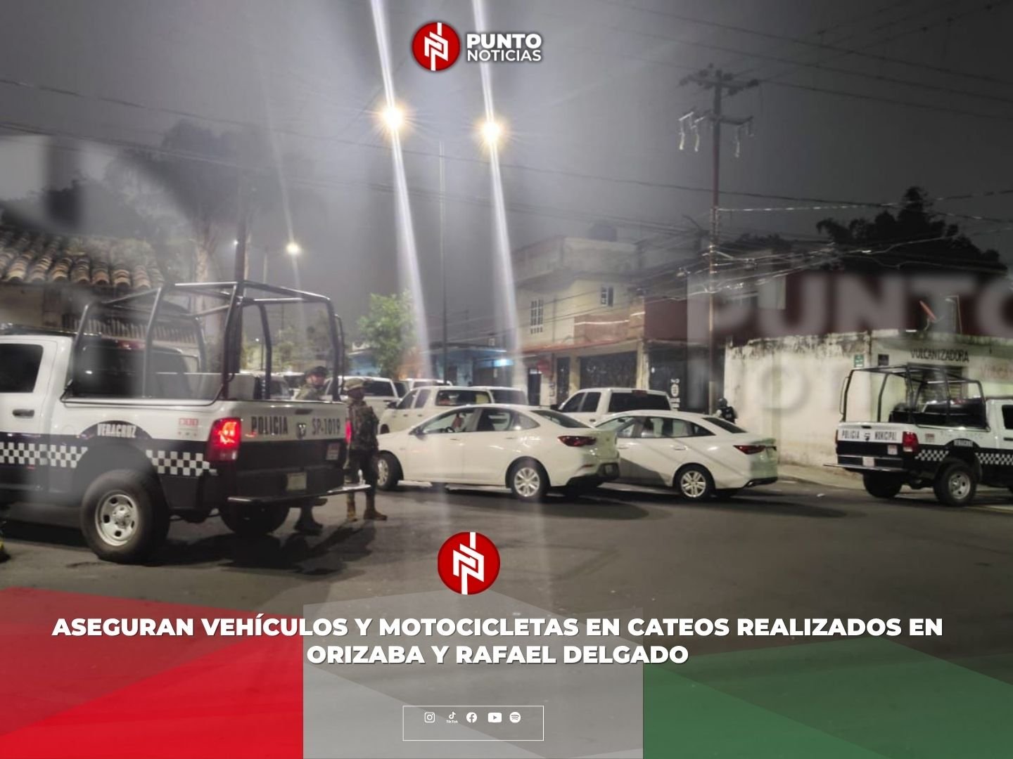 Aseguran vehículos y motocicletas en cateos realizados en Orizaba y Rafael Delgado
