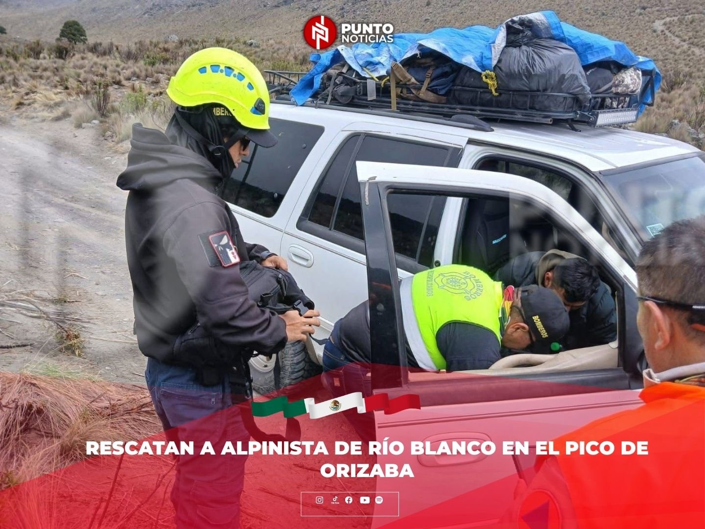 Rescatan a alpinista de Río Blanco en el Pico de Orizaba
