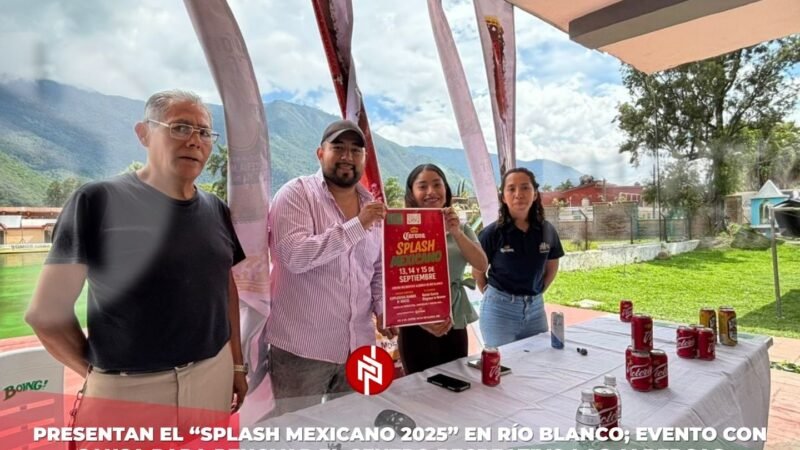 Presentan el “Splash Mexicano 2025” en Río Blanco; evento con causa para renovar el Centro Recreativo Las Albercas