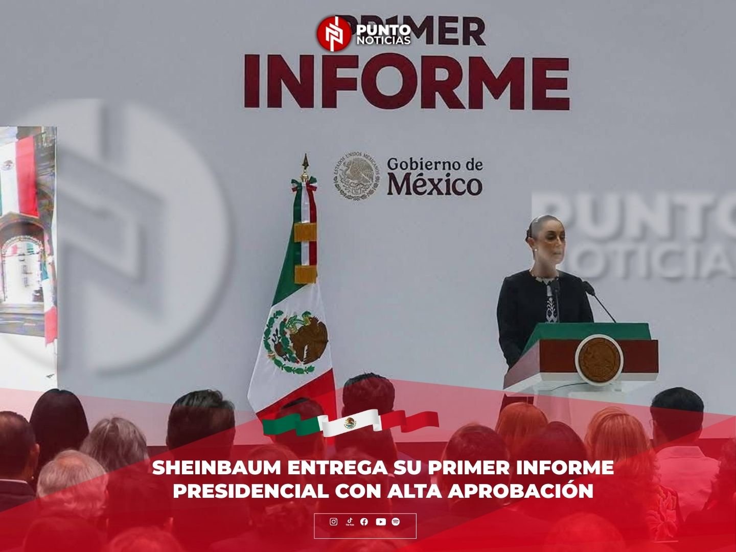 Sheinbaum entrega su Primer Informe Presidencial con alta aprobación