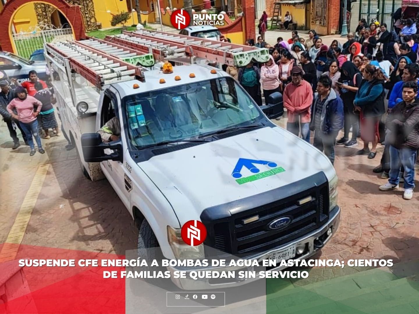 Suspende CFE energía a bombas de agua en Astacinga; cientos de familias se quedan sin servicio
