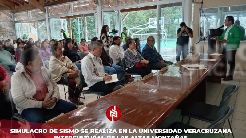 Simulacro de sismo se realiza en la Universidad Veracruzana Intercultural de las Altas Montañas