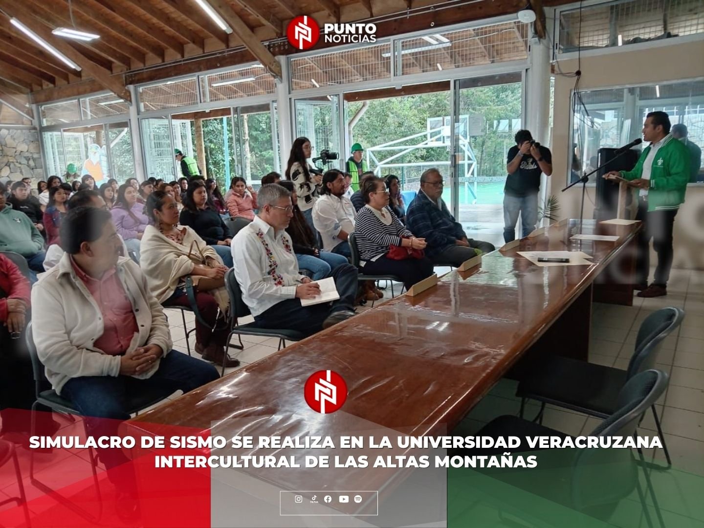 Simulacro de sismo se realiza en la Universidad Veracruzana Intercultural de las Altas Montañas
