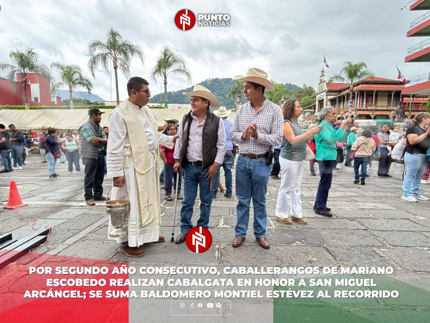 Por segundo año consecutivo, caballerangos de Mariano Escobedo realizan cabalgata en honor a San Miguel Arcángel; se suma Baldomero Montiel Estévez al recorrido