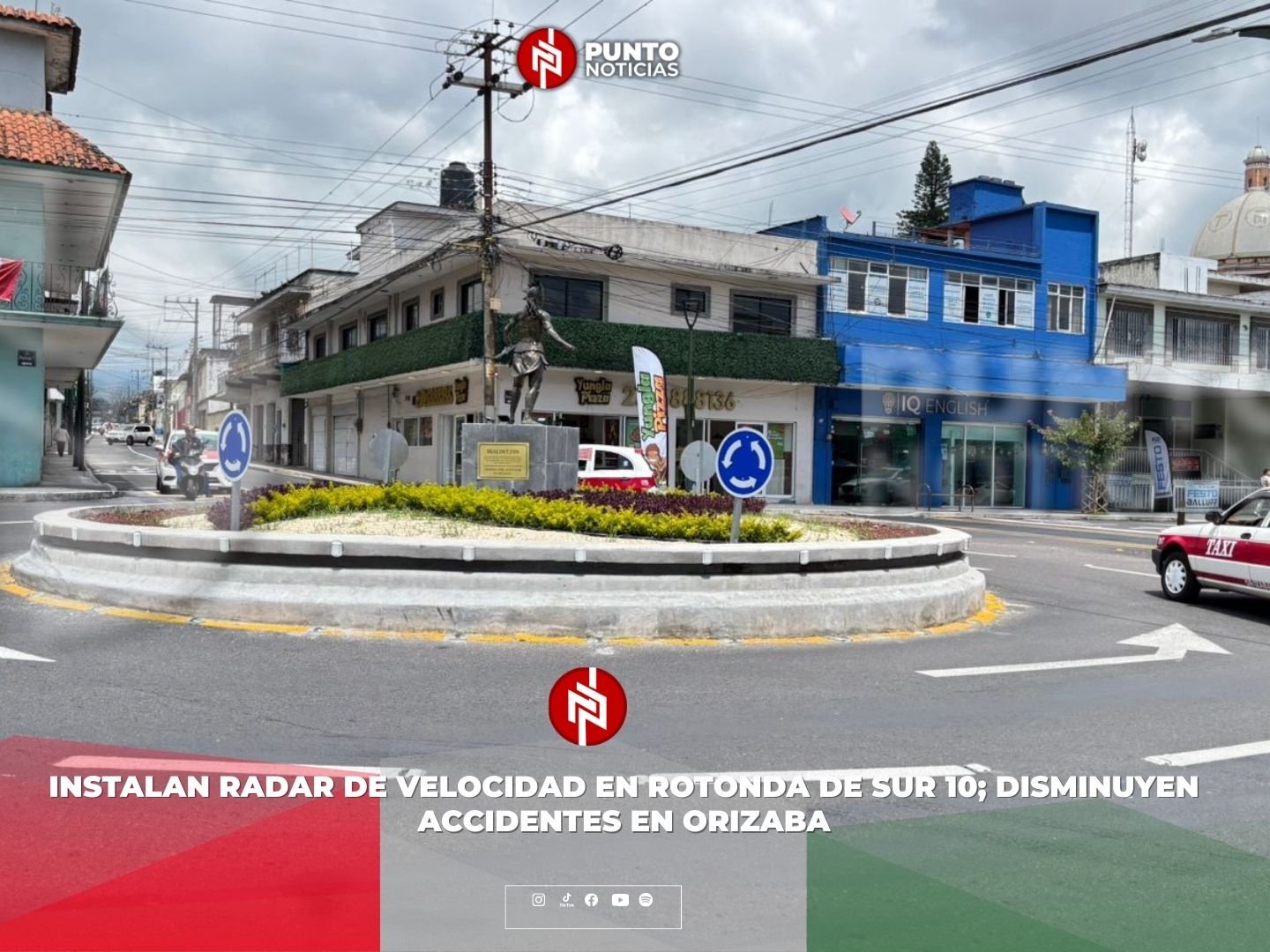 Instalan radar de velocidad en rotonda de Sur 10; disminuyen accidentes en Orizaba