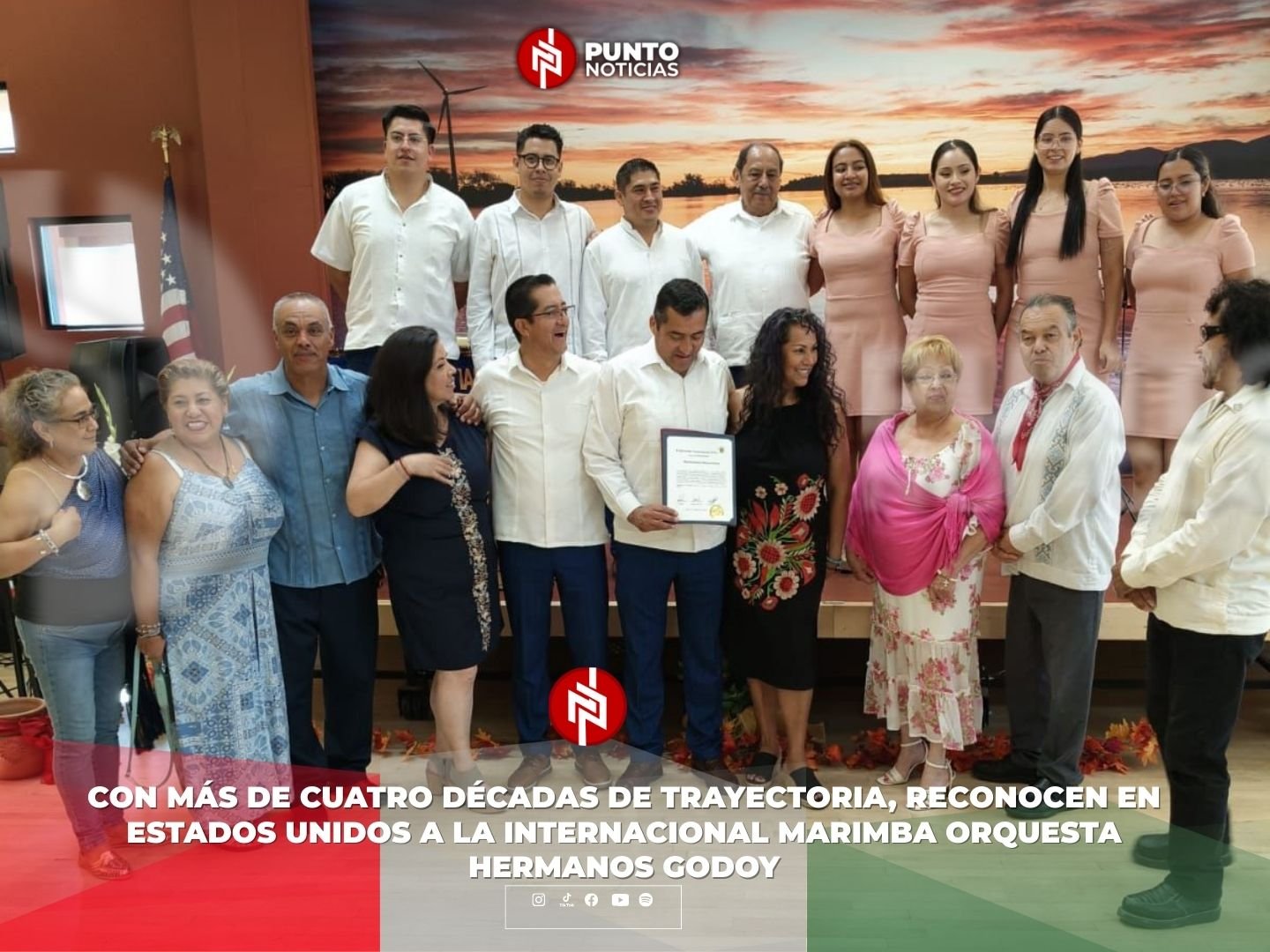 Con más de cuatro décadas de trayectoria, reconocen en Estados Unidos a la Internacional Marimba Orquesta Hermanos Godoy