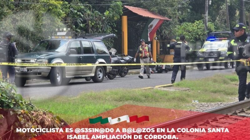 Motociclista es @s3s1n@d0 a b@l@zos en la colonia Santa Isabel Ampliación de Córdoba.