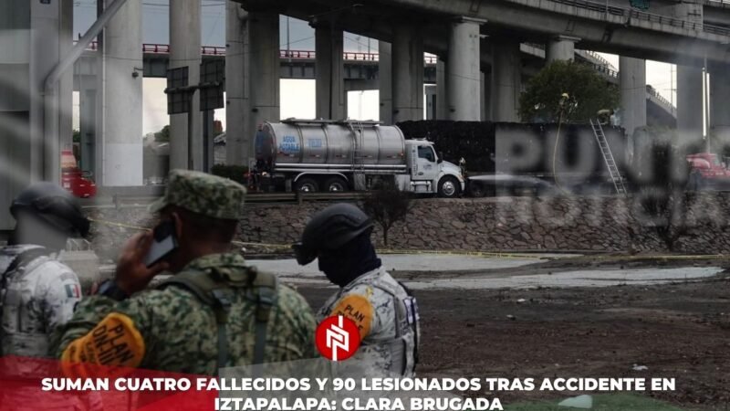 Suman cuatro fallecidos y 90 lesionados tras accidente en Iztapalapa: Clara Brugada