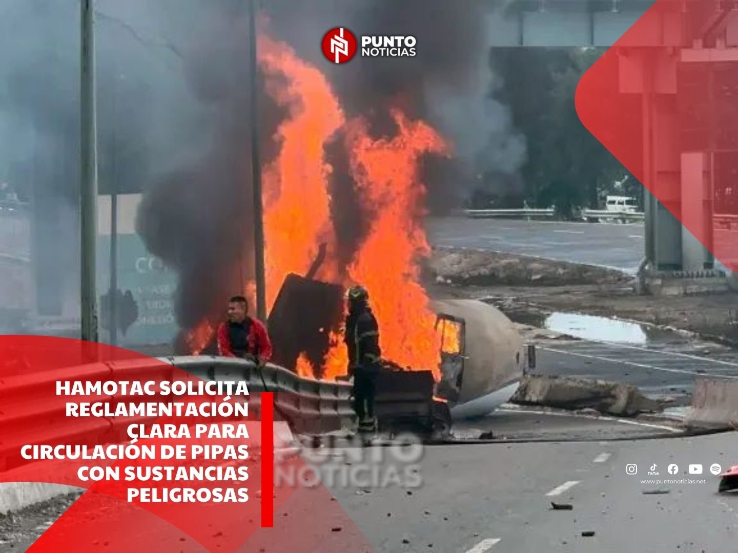 HAMOTAC solicita reglamentación clara para circulación de pipas con sustancias peligrosas