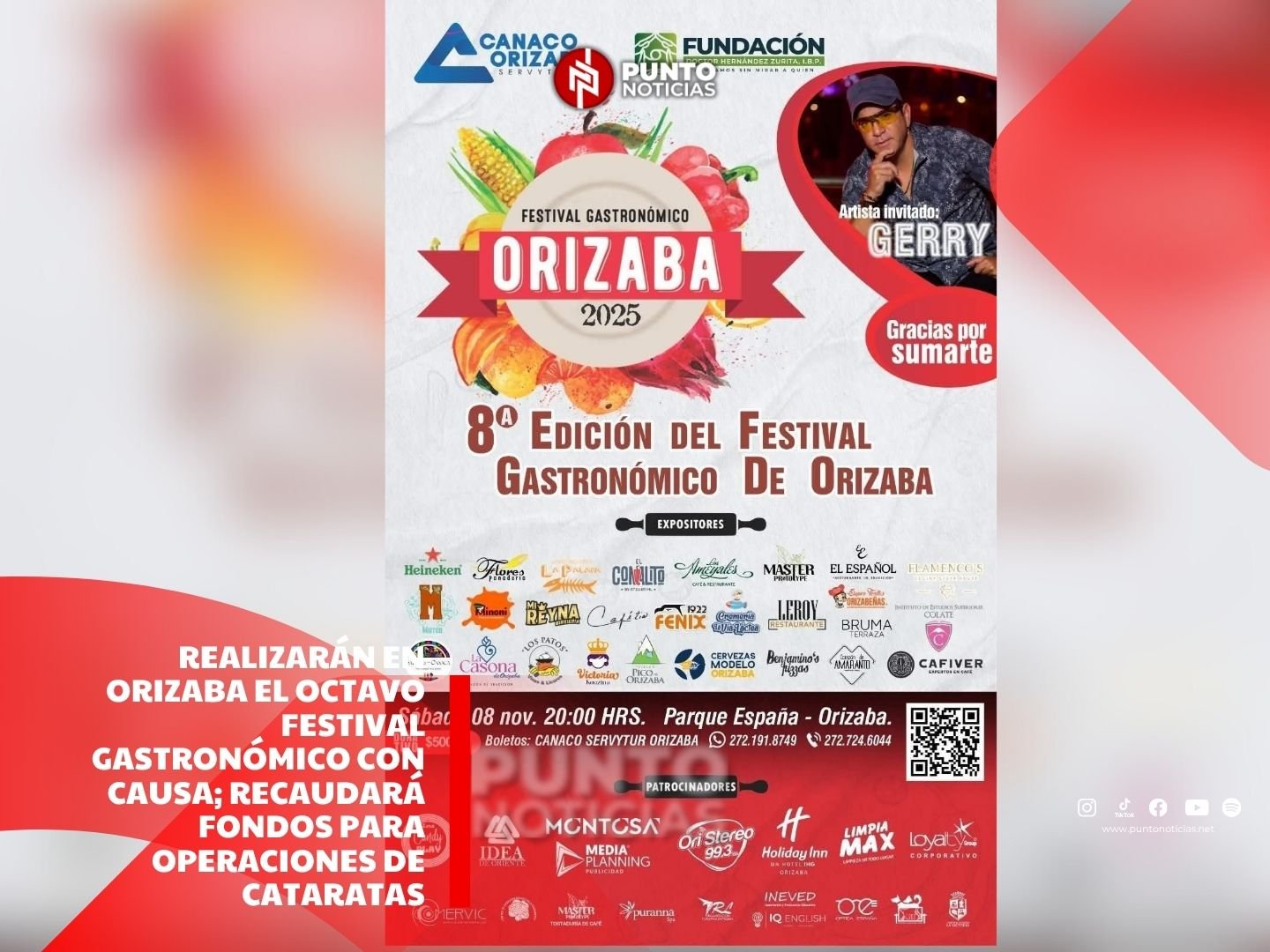 Realizarán en Orizaba el Octavo Festival Gastronómico con causa; recaudará fondos para operaciones de cataratas