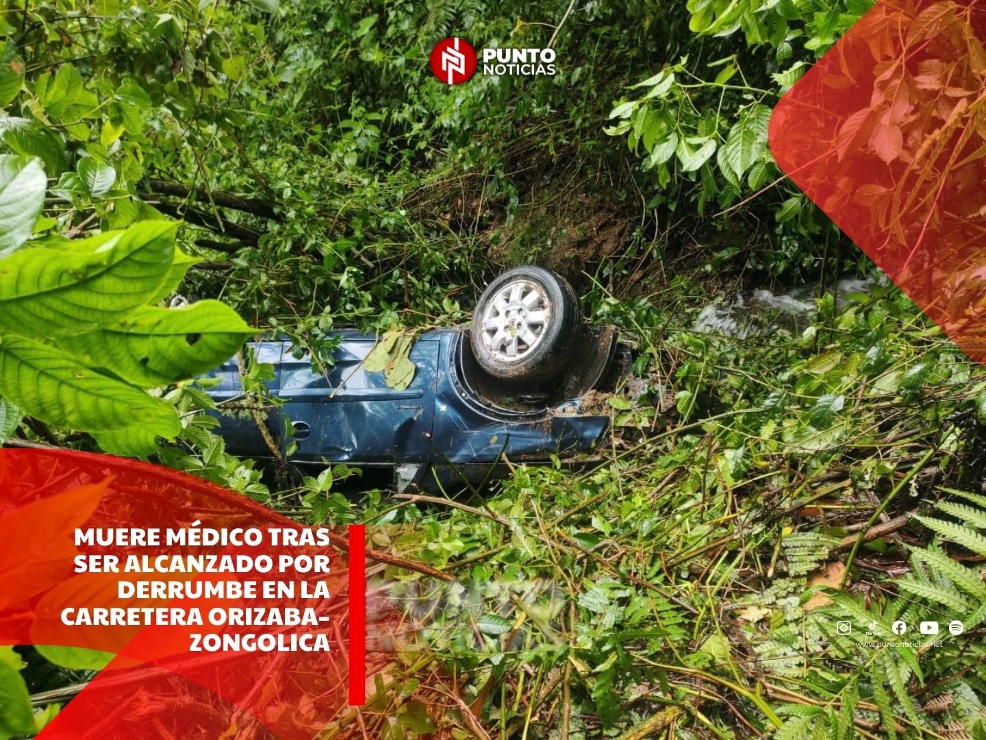 Muere médico tras ser alcanzado por derrumbe en la carretera Orizaba–Zongolica