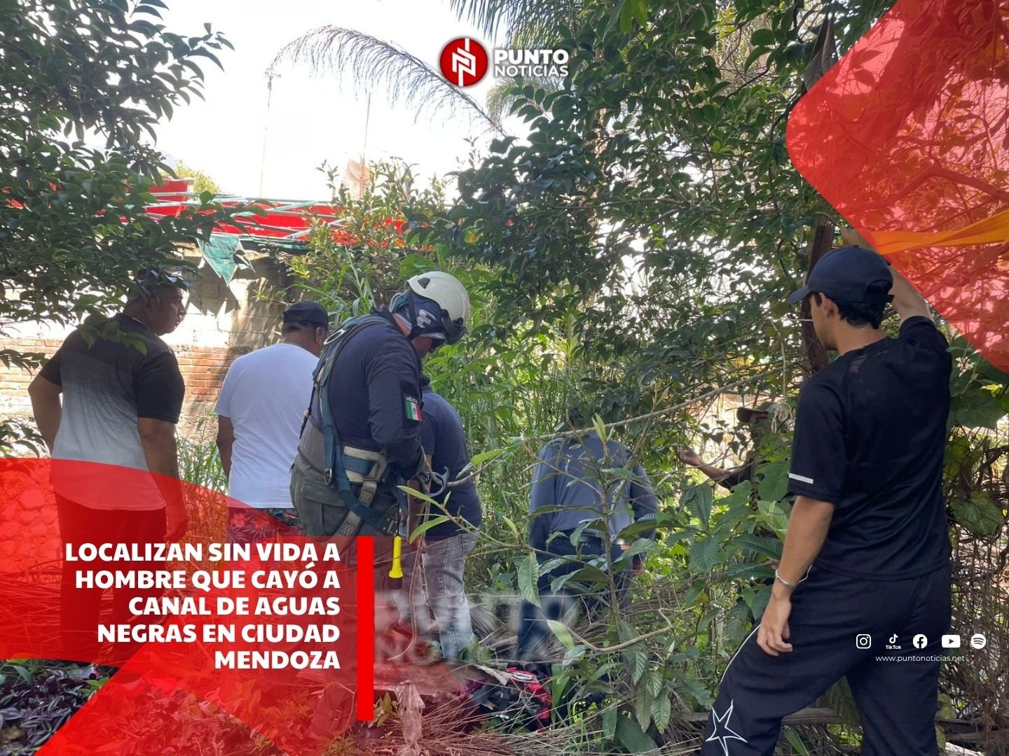 Localizan sin vida a hombre que cayó a canal de aguas negras en Ciudad Mendoza