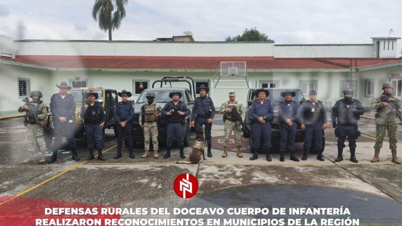 Defensas Rurales del Doceavo Cuerpo de Infantería realizaron reconocimientos en municipios de la región centro